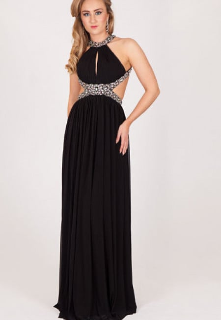 Angel Forever Black Jersey Prom Dress / Evening Dress